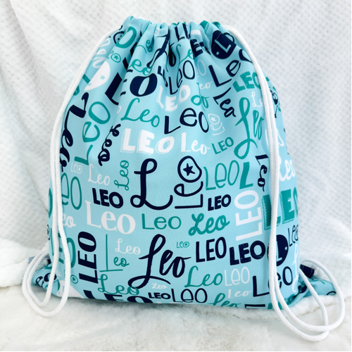 Modern Name Bag (Mint Navy Teal)