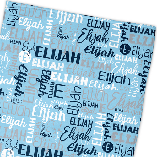 Modern Name Towel (Blue)