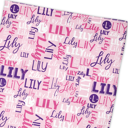 Modern Name Towel (Hot Pink)