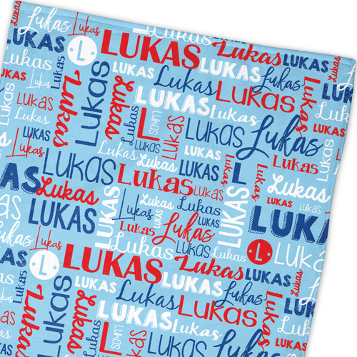 Modern Name Towel (Red Blue)