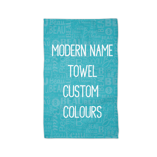 Modern Name Towel (Custom Colour)