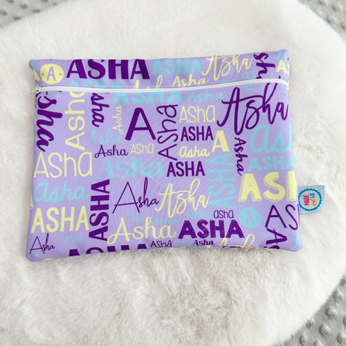 Modern Name Wet Bag (Purple Lemon Mint Small)