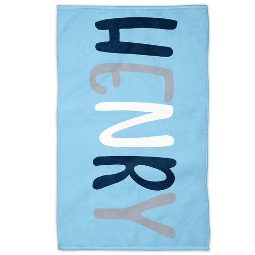 Personalised Towel (Blue)