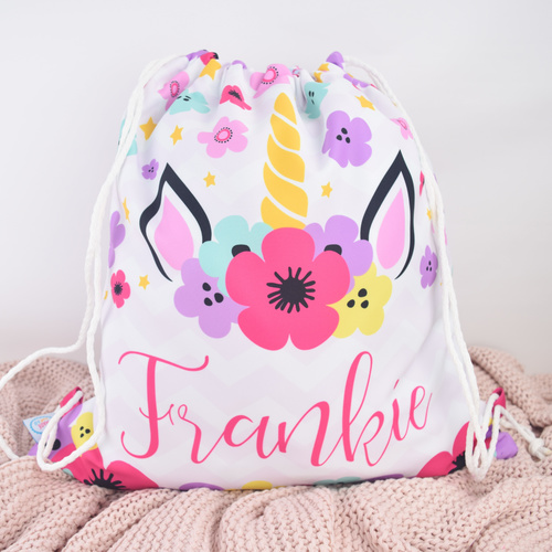 Unicorn Crown Drawstring Bag