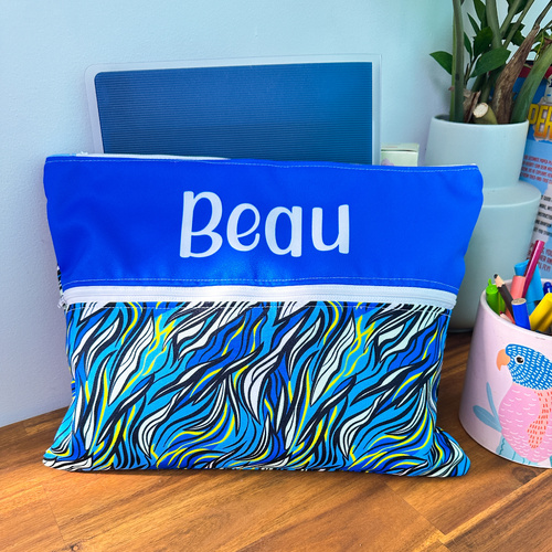 Large Pencil Case Double Zipper (Zephyr)