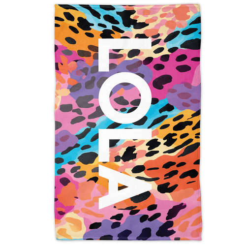 Rainbow Cheetah Towel