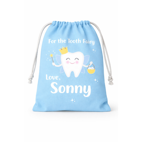 Personalised Tooth Fairy Bag (Blue)