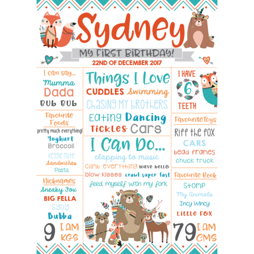 Animal Tribe Birthday Milestone Banner