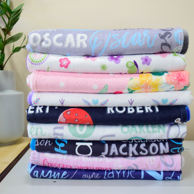 Minky Name Blankets